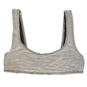 SOLID & STRIPED The Elle striped ribbed bikini top